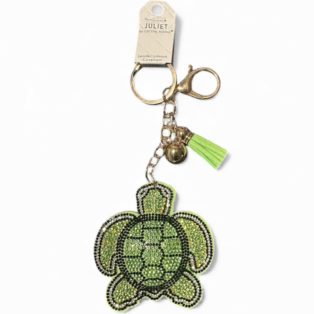 Rhinestone Sea Turtle Purse Charm/ Keychain-NWT